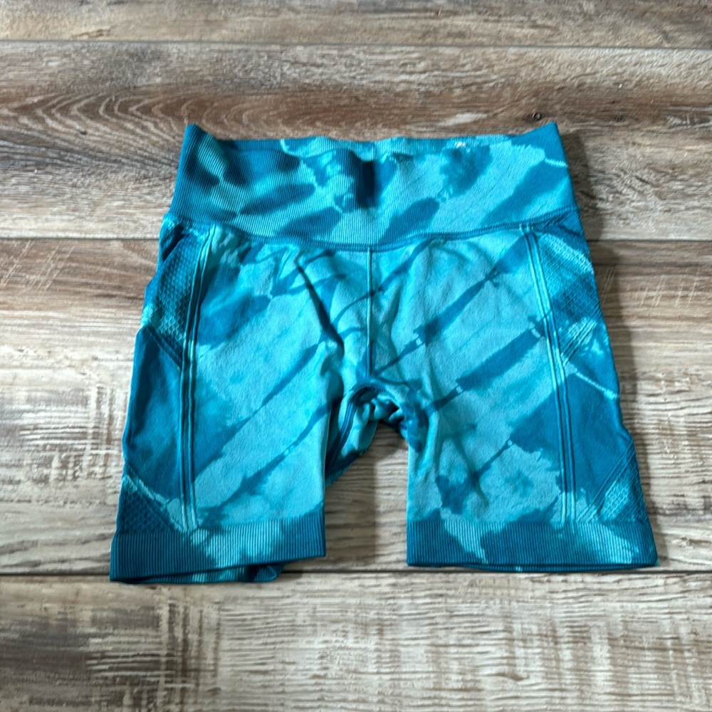 Girls M 7/8 Teal Bike Shorts Stretch